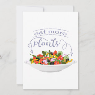 Invitation Mangez plus de plantes frais motivation salade let