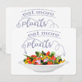 Invitation Mangez plus de plantes frais motivation salade let (Devant / Derrière)