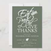 Invitation Mangez Priez Merci Thankesgiving (Devant)