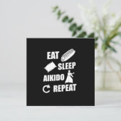 Invitation Mangez Sleep Aikido Répéter l'idée de cadeau (Debout devant)