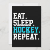 Invitation Mangez Sleep Hockey Repeat -Amateurs de hockey (Devant)