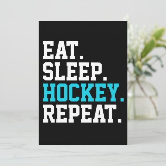 Invitation Mangez Sleep Hockey Repeat -Amateurs de hockey (Debout devant)