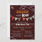 Invitation Mangez un verre et soyez effrayant Halloween Party (Devant)