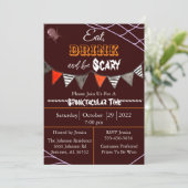 Invitation Mangez un verre et soyez effrayant Halloween Party (Debout devant)