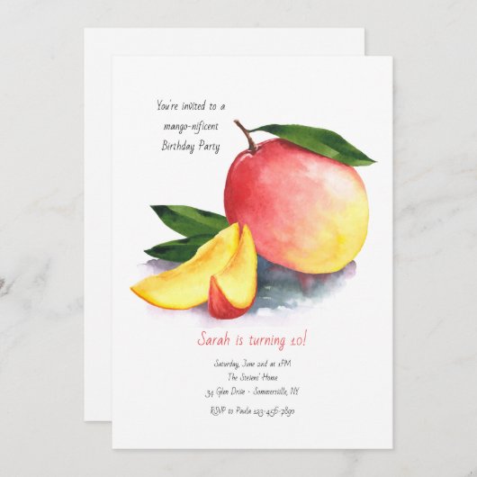 Invitation Mangue (Devant / Derrière)