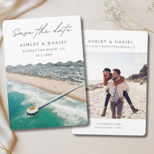 Invitation Manhattan Beach Wedding Photo Save the Date