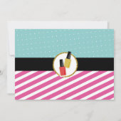 Invitation Mani Pedi Beauté Anniversaire Pamper Photo rose (Dos)