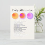 Invitation manifestation d'affirmations quotidiennes (Debout devant)