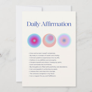 Invitation manifestation d'affirmations quotidiennes