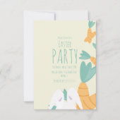 Invitation Manifestation de Pâques Carrot Bunny (Devant)