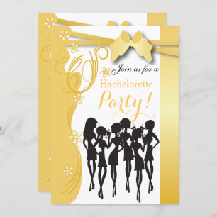 Invitation Manifestations de filles de la Creme Golden Yellow