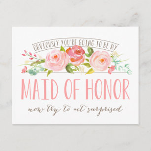 Invitation Manifestement Maid Of Honor Rose Garden Card