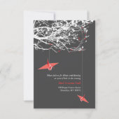 Invitation Manipuler Des Grues En Papier Sur Les Branches Réc (Devant)