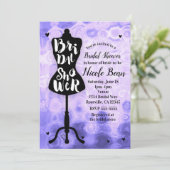 Invitation Mannequin Moderne Glamour Mode Violet Salle de Mar (Debout devant)