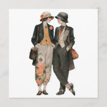 Mannequins de mode queer vintage 2 - feuille de dé