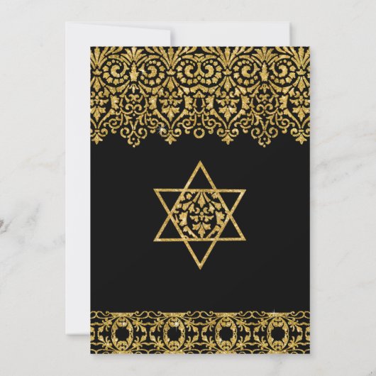 Invitation Manoir Anglais Style Maison Art Déco Nouveau Damas (Dos)