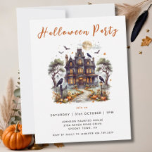 Manoir Hanté Élégant Halloween