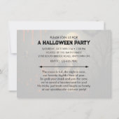Invitation Manoir Lune Fête d'Halloween (Dos)