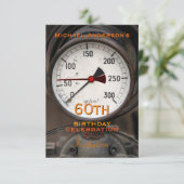 Invitation Manomètre Vintage 60e anniversaire (Debout devant)