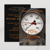 Invitation Manomètre vintage 70e anniversaire (Devant / Derrière)