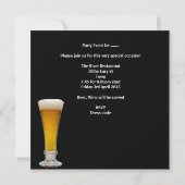Invitation Mans 30e anniversaire de fête Bière Boys nuit (Dos)