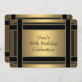 Invitation Mans 50e fête d'anniversaire (Devant / Derrière)
