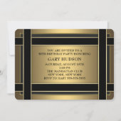 Invitation Mans 50e fête d'anniversaire (Dos)