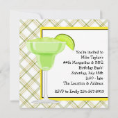 Invitation Mans BBQ Margarita Beach Anniversaire Fête Invitat (Dos)