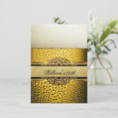 Invitation Mans Beer Black Gold fête d'anniversaire Tous les  (Debout devant)
