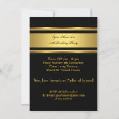 Invitation Mans Beer Black Gold fête d'anniversaire Tous les  (Dos)
