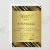 Invitation Mans Black and Gold 50th Birthday Party (Dos)