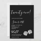 Invitation Man's Casino 21e fête d'anniversaire (Devant)