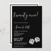 Invitation Man's Casino 21e fête d'anniversaire (Devant / Derrière)