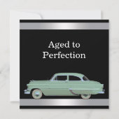 Invitation Mans Classic Voiture Fête d'anniversaire (Dos)
