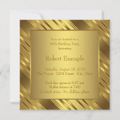Invitation Mans Gold 50th Birthday Party (Dos)