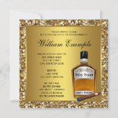 Invitation Mans Gold Aged To Perfection 50th Birthday Party (Dos)