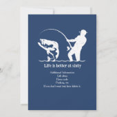 Invitation Man's It's O-fish-al Fisherman 60e anniversaire (Dos)