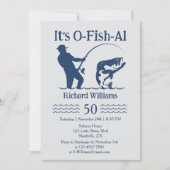 Invitation Man's It's Ofish Fisherman 50ème anniversaire (Devant)