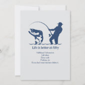 Invitation Man's It's Ofish Fisherman 50ème anniversaire (Dos)