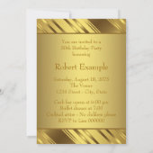 Invitation Mans Pure Gold 50e fête d'anniversaire (Dos)