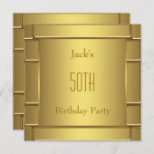 Invitation Mans Pure Gold Mans 50e anniversaire (Devant / Derrière)
