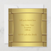 Invitation Mans Pure Gold Mans 50e anniversaire (Dos)