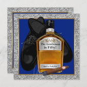 Invitation Mans Whiskey Agé À Perfection Anniversaire Fête (Devant / Derrière)