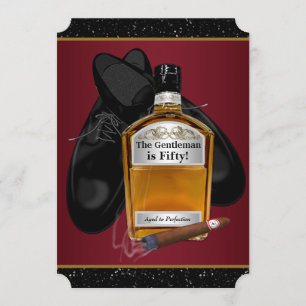 Invitation Mans Whiskey Agé À Perfection Anniversaire Fête