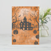 Invitation Mansion éffrayante Halloween Costume Party (Debout devant)