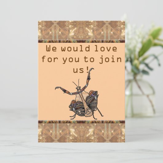 Invitation Mantis à feuilles mortes (Debout devant)