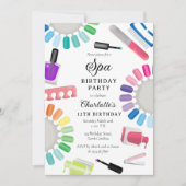 Invitation Manucure Pédicure Fille Spa Anniversaire (Devant)