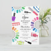Invitation Manucure Pédicure Fille Spa Anniversaire (Debout devant)