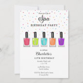 Invitation Manucure Pédicure Fille Spa Fête d'anniversaire (Devant)