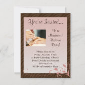 Invitation Manucure rose et Brown Manucure pédicure Invitatio (Devant)